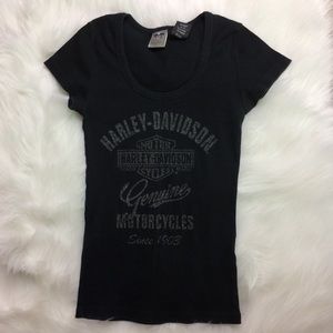 Black Harley Davidson Top